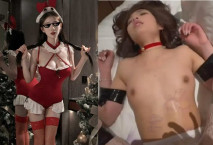 約炮反差極品御姐 聖誕cos無縫絲襪 舔腳吃雞樣樣精通 被玩到噴水失神