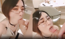 黑絲眼鏡偽娘吃雞貼貼 巨根正太和飢渴人妻 上位騎乘被啪出阿黑顏 屌大射的也多 吃飽飽還能精液面膜