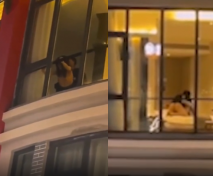 全網瘋傳惠州水東街事件！從床上戰到窗邊引千人圍觀 多人拿手機拍攝 妹子說我不想看了