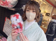 首次露臉攝影！！讓我常去的青山美女美容師穿上和服，在河岸邊進行野外口交&口腔射精！！ 由於她的美貌和太過舒服興奮不冷卻2次連續生中出！！