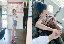 《兄妹亂倫》爸媽不在家掀起妹妹的裙子在陽台就開操妹妹的小嫩B