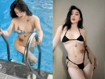 抖音千萬粉大尺度女模網紅，性感肥臀紋身BBW騷少婦「eliy教母」umate付費資源，專攻健身小鮮肉