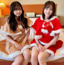 【終極3 P】 男人的浪漫！美麗系小玲和輕飄飄系明日香的2人並列夢的雙飛遊戲！