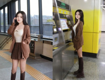 秀人網 小薯條 25年首套 地鐵站露出+道具抽插騷穴大CD