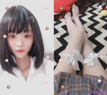 嬌小身材蘿莉玲玲，穿著JK制服，小腿退，絲襪透視小穴！