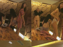 女人坑女人，溫泉洗浴女士換衣間內部真實偷拍，各種年齡段的女人脫換衣