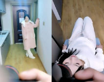 【模特寫真拍攝丶探花】約妹子私拍，情趣裝擺姿勢，妹子性格不錯，翹起屁股掰穴，多毛騷逼