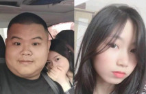 胖乎乎的小哥和可愛的女朋友自拍