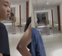 抖音熱搜門事件 貌似精神受刺激的女生全身裸體衝入集寧師範學院男生宿舍砸東西 被男同學圍觀吃瓜