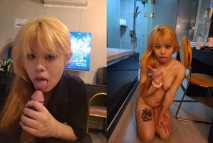 【雲盤高質露臉泄密】，叛逆金髮小妹，與金主真實性愛自拍流出，舔腳扇臉掐脖啪啪調教