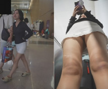 賀歲精品【banana cat】系列 微透裙小姐姐不穿內褲出門隔著裙子露黑森林逼上有白色液體