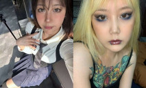 唇釘紋身叛逆小騷妹露臉性愛自拍，口爆道具特殊安全套搞她面部猙獰