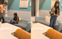 【精品探花阿威】就喜歡大奶外圍妹妹，脫光光抓奶子互揉，沙發上操，懟入騷穴輸出，後入猛頂