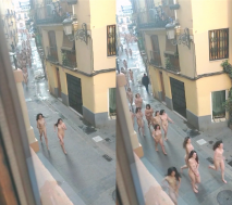 裸體節日,一群赤身裸體的女人,樂壞了看熱鬧老少爺們