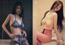 露臉才是王道！19歲人間尤物黃金比例身材E奶模特【夏羲瑤】不雅私拍~被性學家各種啪啪