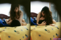 胖哥艷福不淺，外面包養個白嫩小情人，想睡覺被幹醒嘴說不要自己還動個不停，叫聲好聽無套內射，最後說不能懷孕B都操腫了