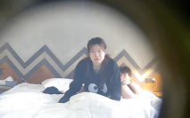 民宿旅館貓眼高清偷拍 大學生情侶下午不用上課開房一直幹到晚上