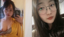 在讀女大生，清純眼鏡學姐【嘉嘉】私下極度反差，自拍流出
