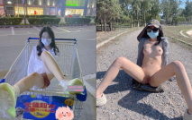 最新5月首發！推特新晉【eeee_kram】身材沒得說，挑戰各種場所露出，高鐵餐廳公園車站玩的就是刺激