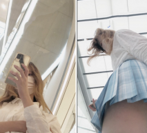 裙底偷拍大師極品騷貨無內褲美女