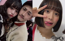 卡哇伊清純露臉美眉生活中可愛快樂，私下卻被光頭胸毛哥包養，各種性愛自拍流出，還對著鏡頭擺耶