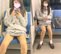 變態狂地鐵站一路跟蹤抄底 漂亮的學妹好性感的小內內